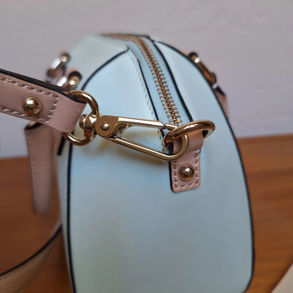 Kate Spade Mint Leather Satchel Structured Crossbody Bag Pippa Doctor Green NEW